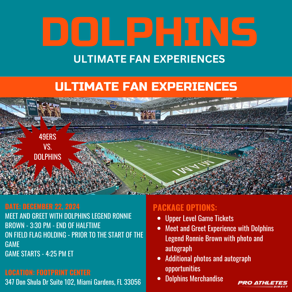 Miami Dolphins Ultimate Fan Game Day Experience Packages