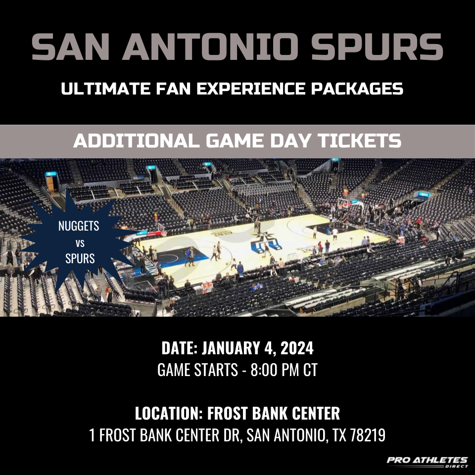 
                      
                        San Antonio Spurs Ultimate Fan Game Day Experiences Packages
                      
                    