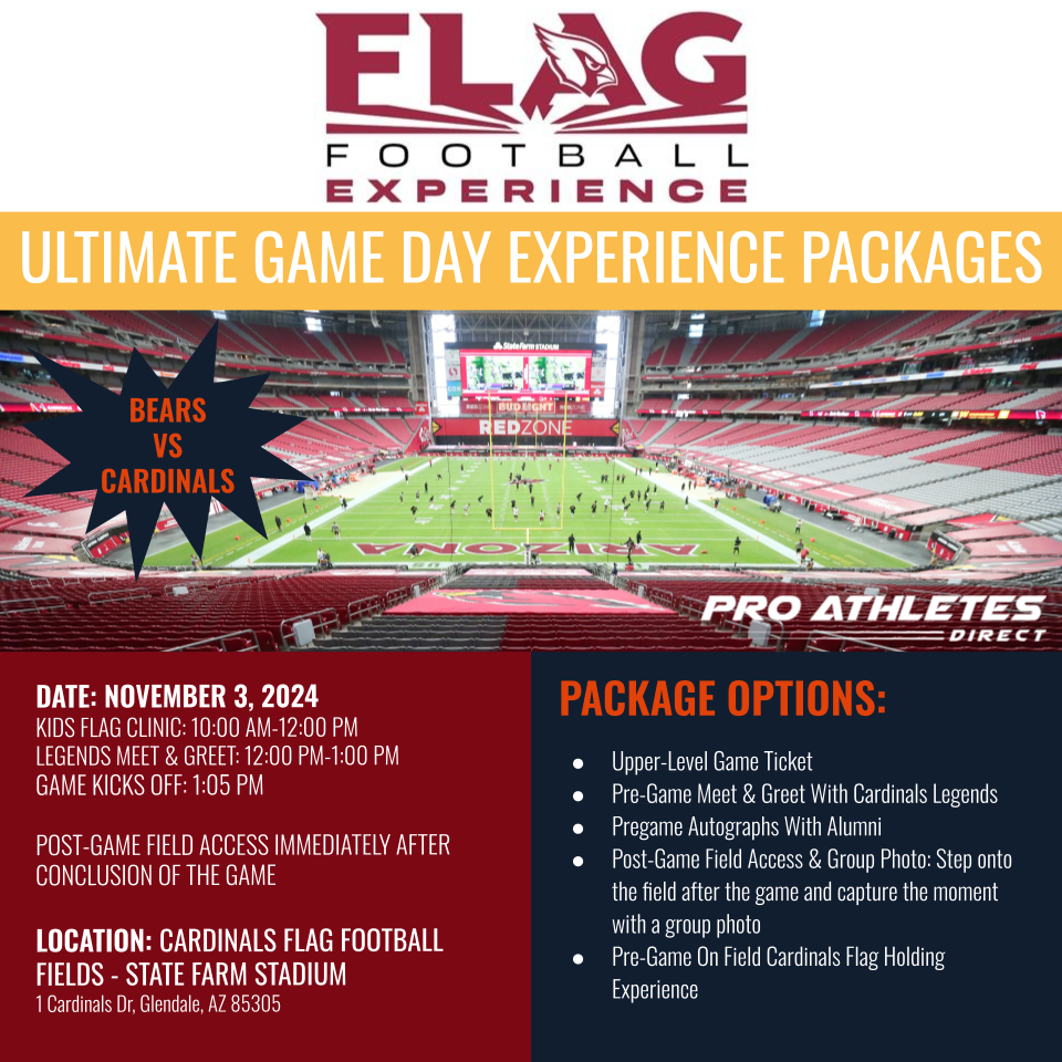 
                      
                        Arizona Cardinals Ultimate Fan Game Day Experience Packages
                      
                    