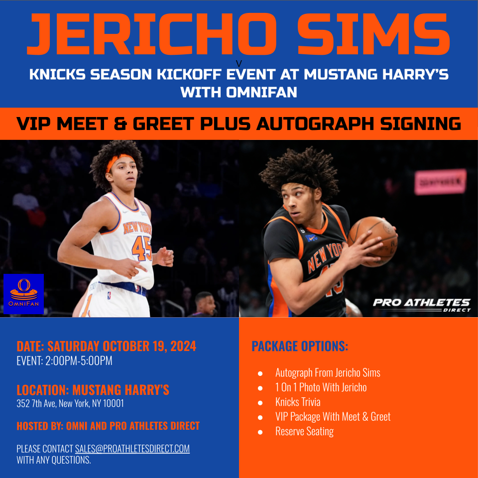 Kick Off the 2024-25 NBA Season with Knicks Center Jericho Sims!