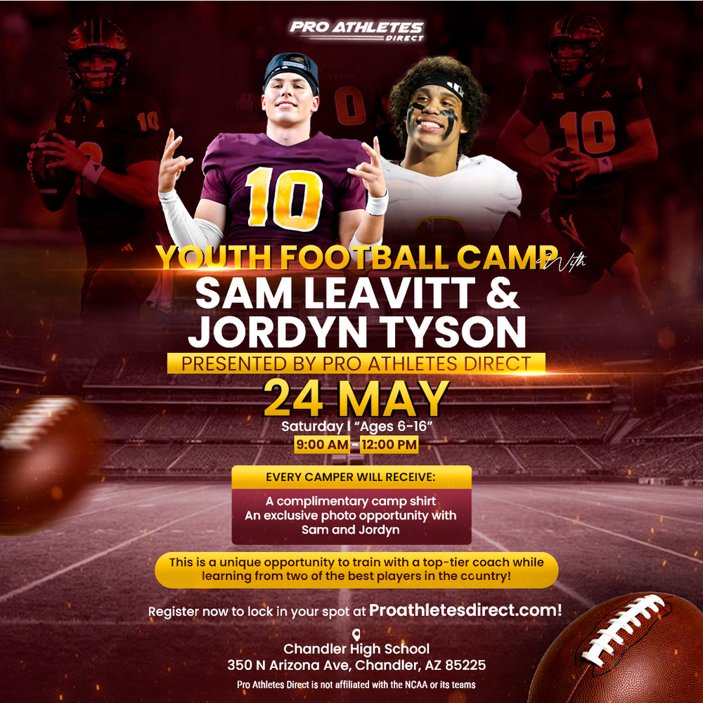 
                      
                        Sam Leavitt & Jordyn Tyson Youth Camp Presented by Pro Athletes Direct
                      
                    