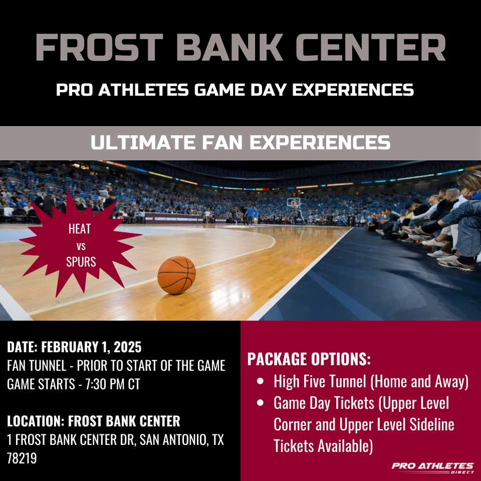 
                      
                        Ultimate Fan Experiences with Pro Athletes Direct at Frost Bank Center
                      
                    